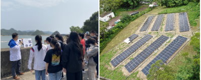 Ambassadors visited Plover Cove Reservoir and Jordan Valley Park to learn about Hong Kong's renewable energy development projects 